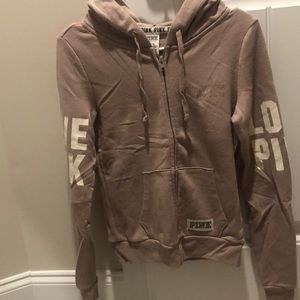 Vs pink zip up hoodie